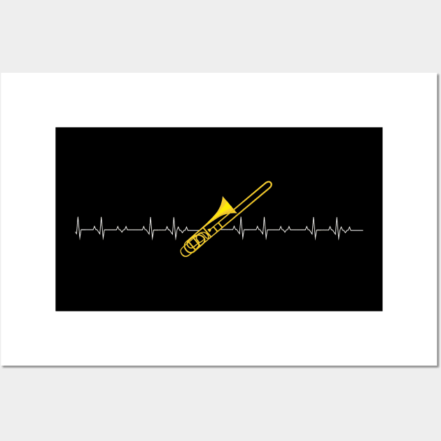 Trombone heartbeat Wall Art by captainmood